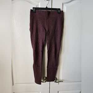 Loft high rise ankle legging, burgundy, small
